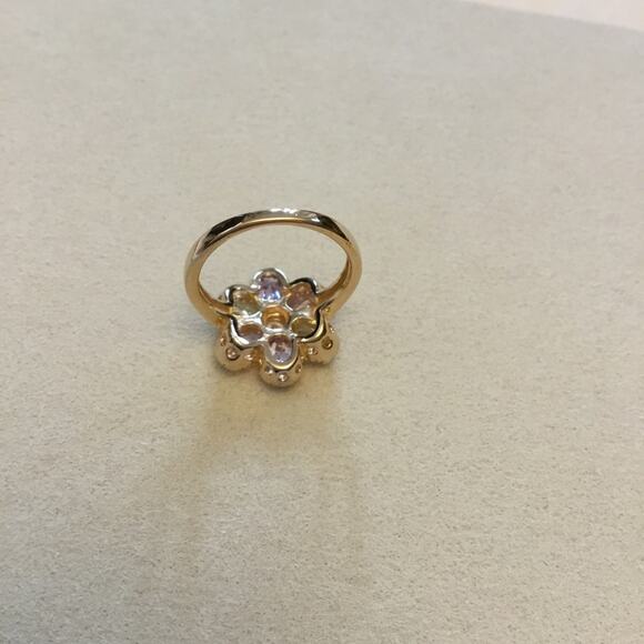 Multi-Color Crystals Sunflower Ring - Picture 6 of 8